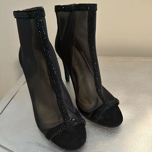Jessica Simpson Mesh and Rhinestone Booties